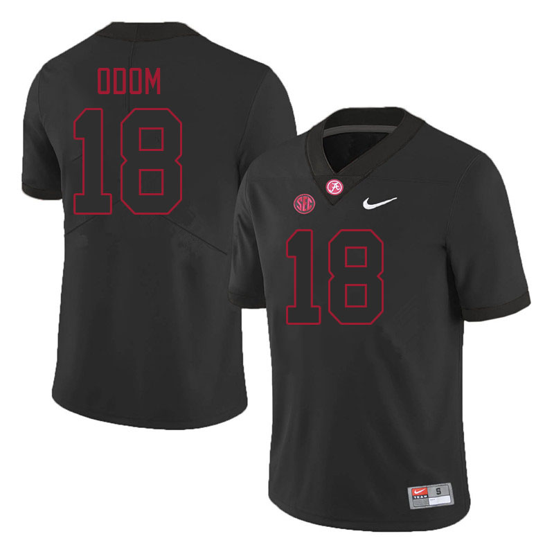 Men #18 Caleb Odom Alabama Crimson Tide College Football Jerseys Stitched-Blackout